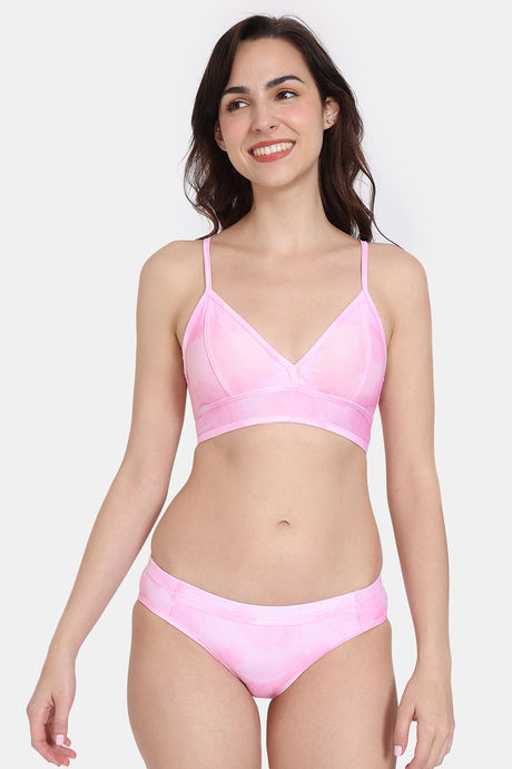 Buy Zelocity Padded Bikini Set With Hook Cherry Blossom at Rs